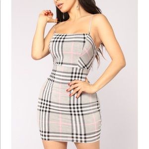 Plaid Fitted Dress